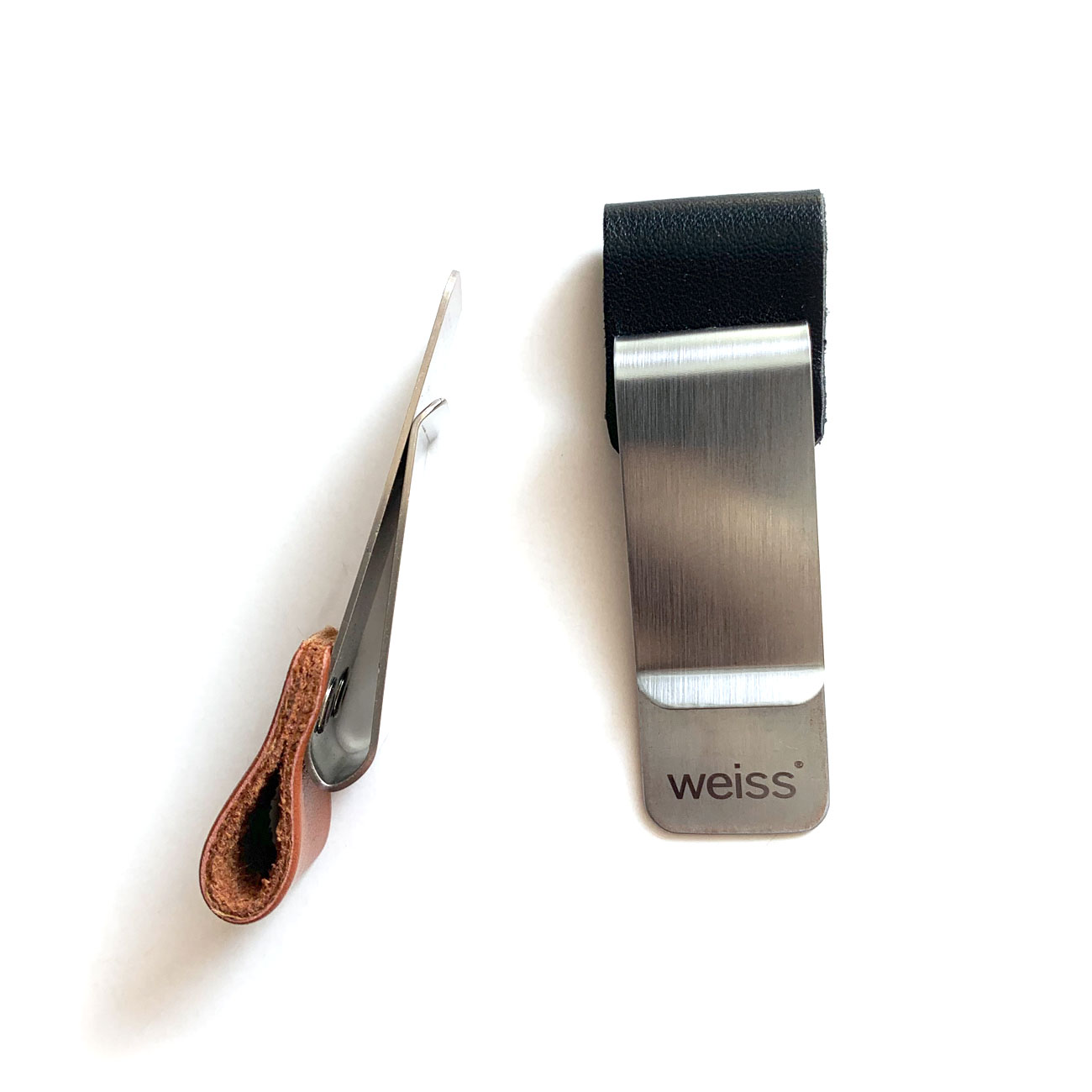 SCHWARTZ – Stiftehalter aus Leder+Metall