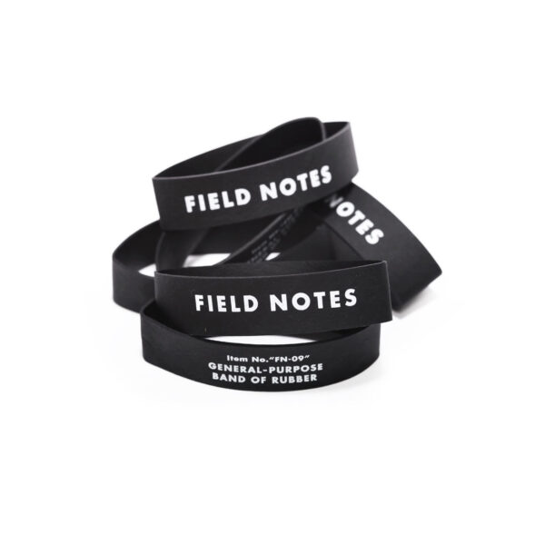 Field Notes, Gummiband, schwarz, bedruckt, dehnbar,