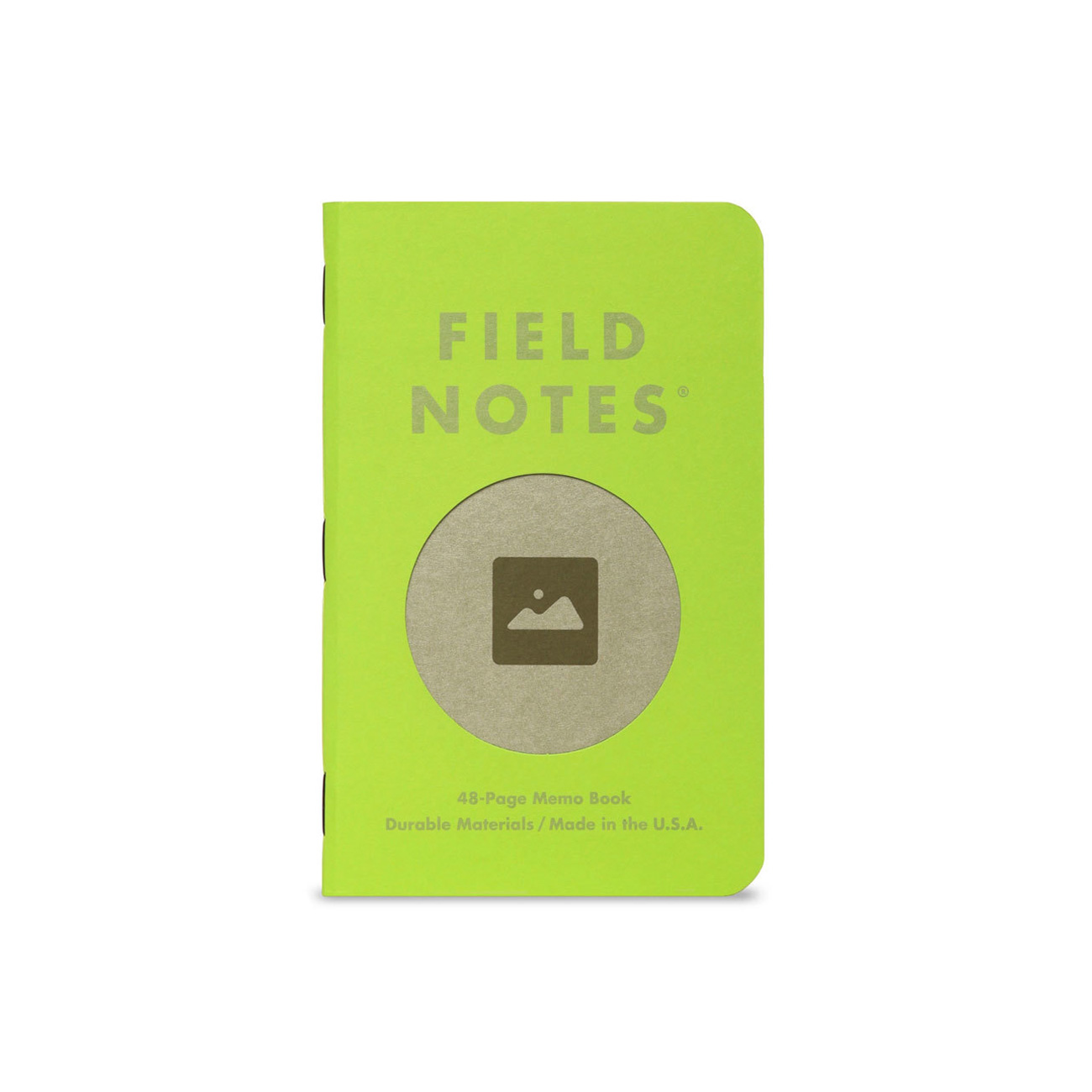 Field Notes, Vignette Edition, ein grünes Notizheft, zwei graue Notizhefte