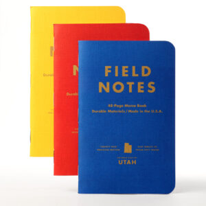 Field Notes, County Fair, 3er-Set, Notizhefte, blau, rot, gelb,
