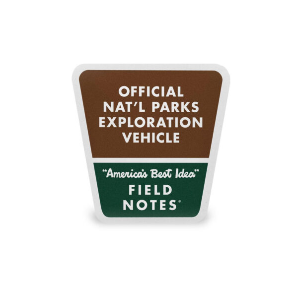 Field Notes, National Parks, Heckscheiben-Aufkleber, Decal