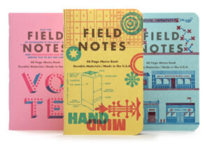 Field Notes, Letterpress Edition, 3er Pack Notebooks,