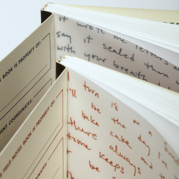 Field Notes, Maggie Rogers, Notizhefte, Lyrics auf Vorsatzpapier