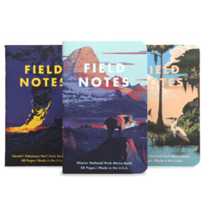 3er-Set Notebooks, Field Notes, National Park Edition, F