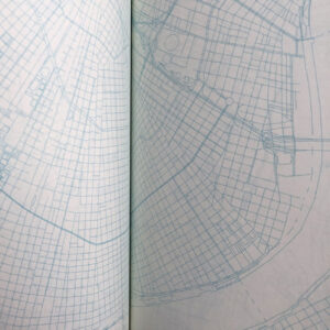 Urban Gridded Notebook, blau linear gedruckte Stadtpläne der Welt,