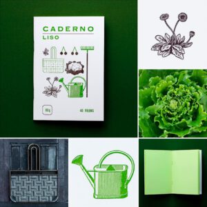 Serrote Notebook, Liso, grün, Thema Garten,