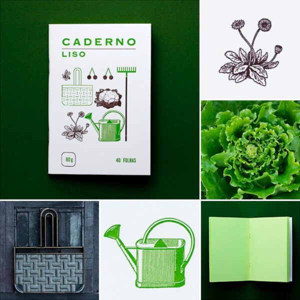Serrote Notebook, Liso, grün, Thema Garten,
