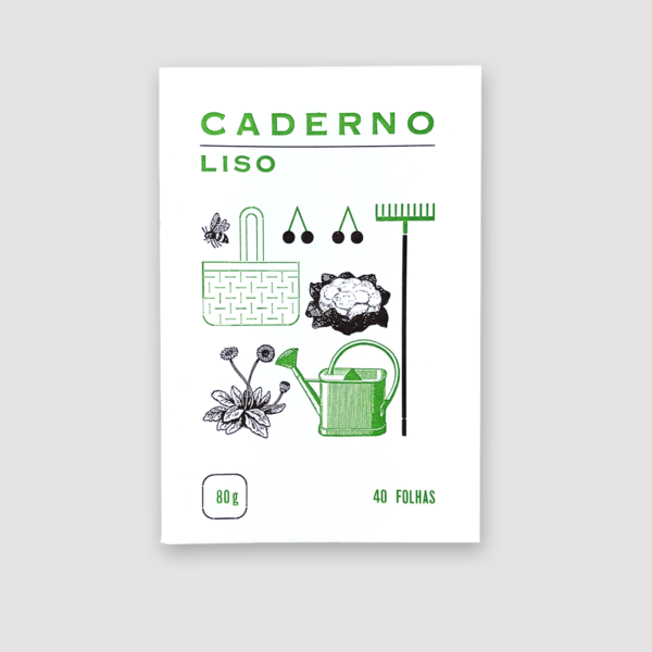 Serrote Notebook, Thema Garten, grüne Innenseiten, made in Portugal,
