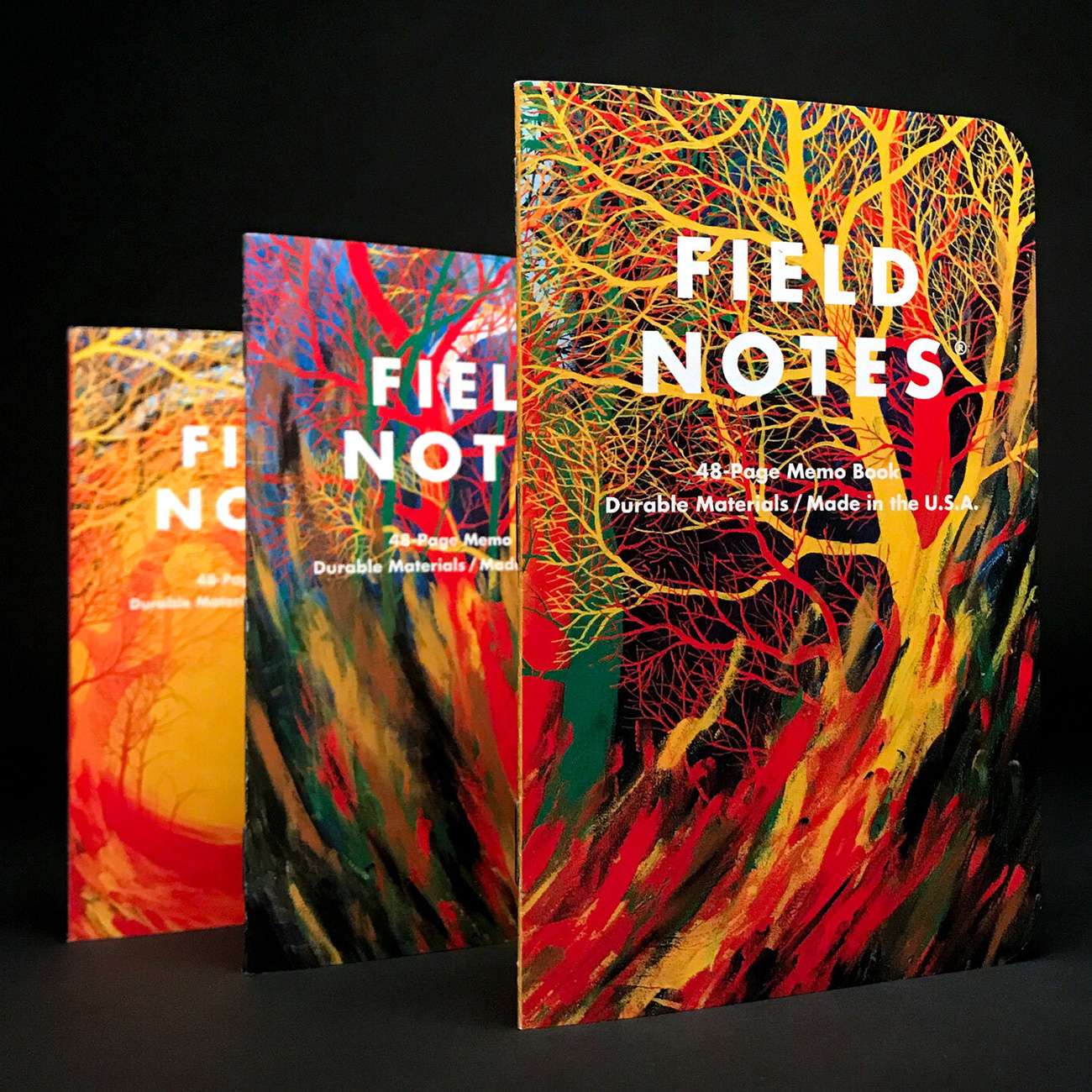 Field Notes, Underland, bunt illustriert, dreier Set Notizhefte,