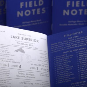 Field Notes, The Great Lakes, Notizheft, Innenansicht,