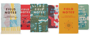 Field Notes, Wilco, sechs Notizhefte, grafische Cover,
