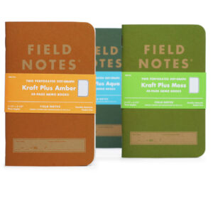 Field Notes Winter 2022 Edition, Amber, Aqua, Moss