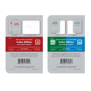 Field Notes, INDEX Edition, Rückseiten