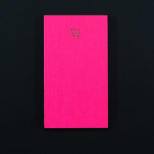 le typographe Miniblock, pinke Blätter
