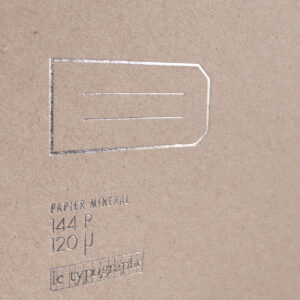 le typographe Notizbuch, Mineralpapier, Frontdetail