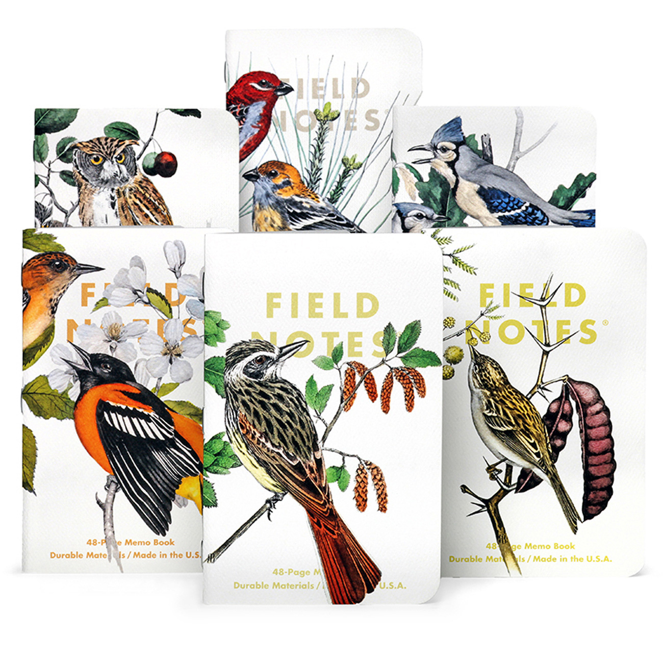 Field Notes Birds and Trees alle sechst Notizhefte