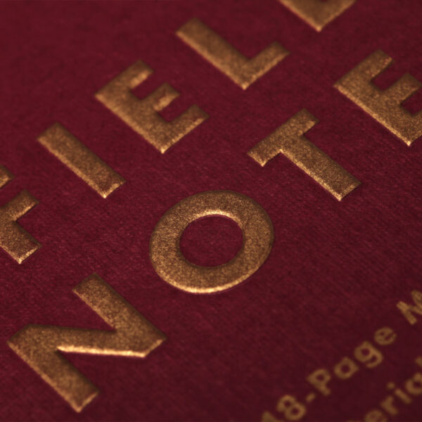 Field Notes Vintage Edition, Goldprägung, Detail,