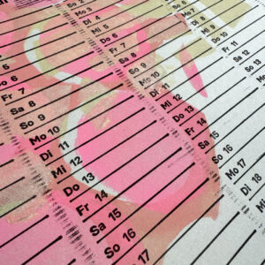 Umwerk Wandkalender 2025, Detail Kalendarium,