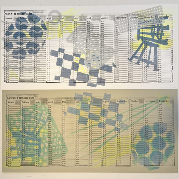 Umwerk Wandkalender 2025, zwei Exemplare,