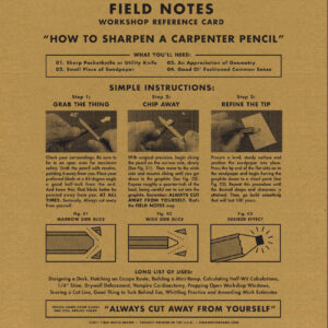 How to sharpen a carpenter pencil, Anleitung