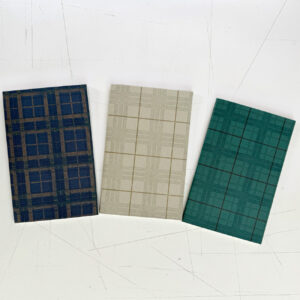 Le Typographe, drei Notizhefte, karierte Umschläge
