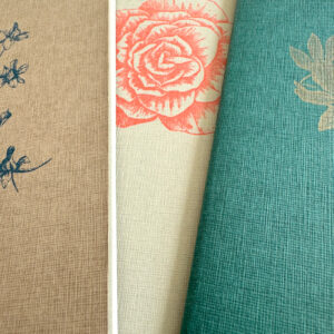 Detail der Textilstruktur des Papiers