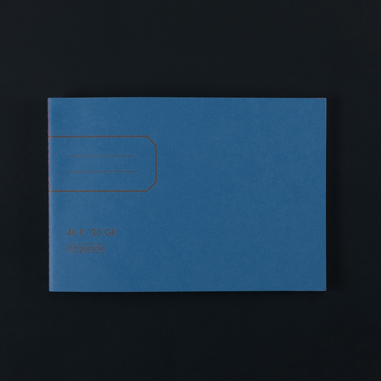 LE TYPOGRAPHE – Notizheft BLAU quer