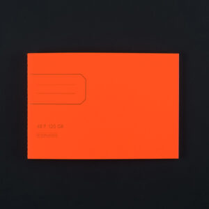 le typographe Notizheft quer, neonorange