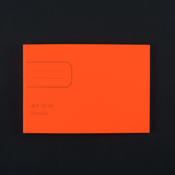 le typographe Notizheft quer, neonorange