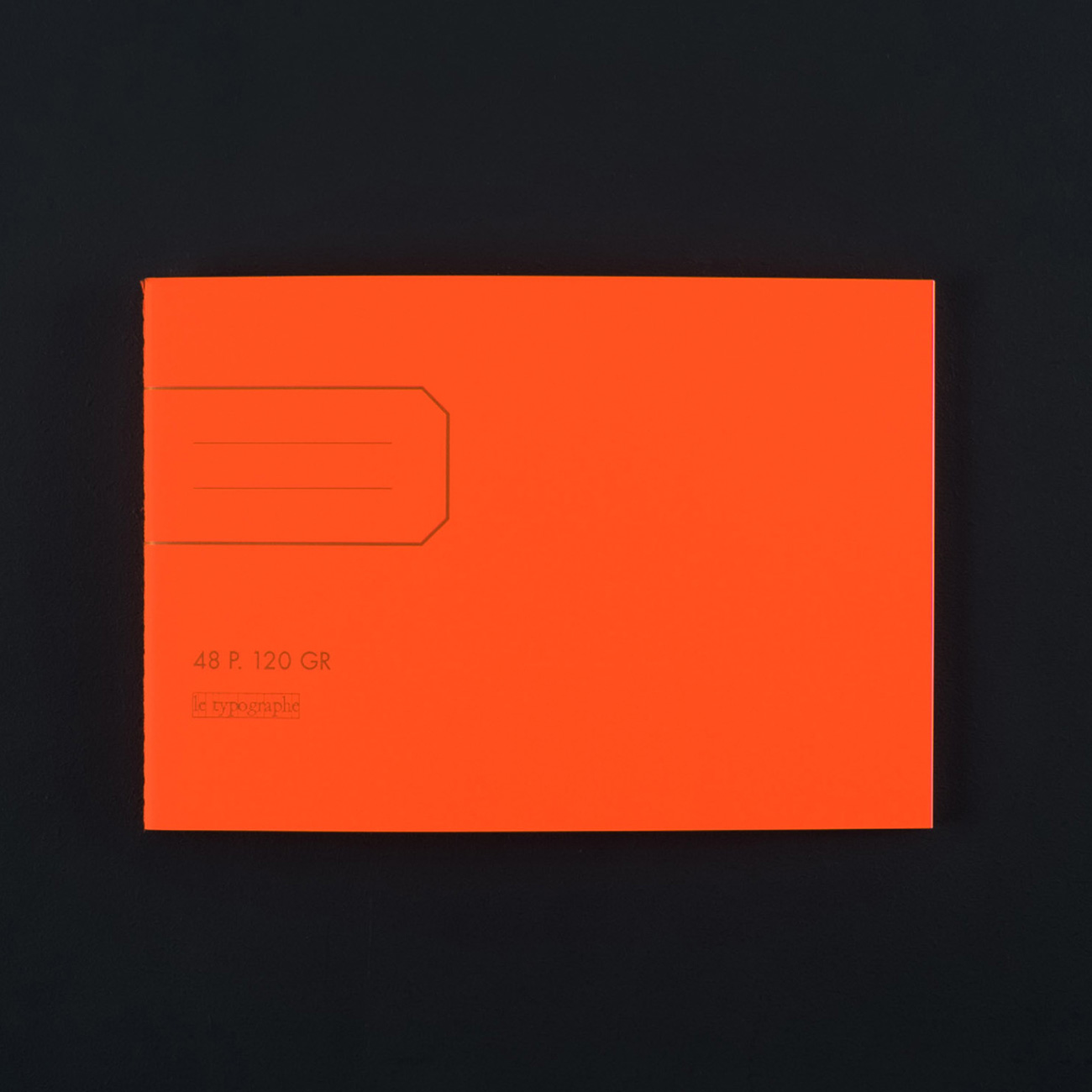 LE TYPOGRAPHE – Notizheft NEONORANGE quer