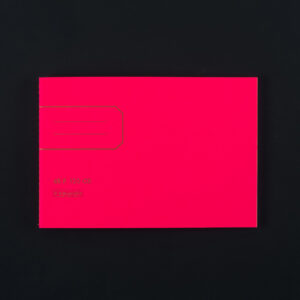 le typographe Notizheft quer, neonpinkes Cover