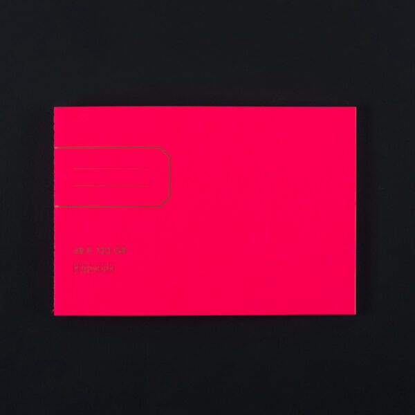 le typographe Notizheft quer, neonpinkes Cover