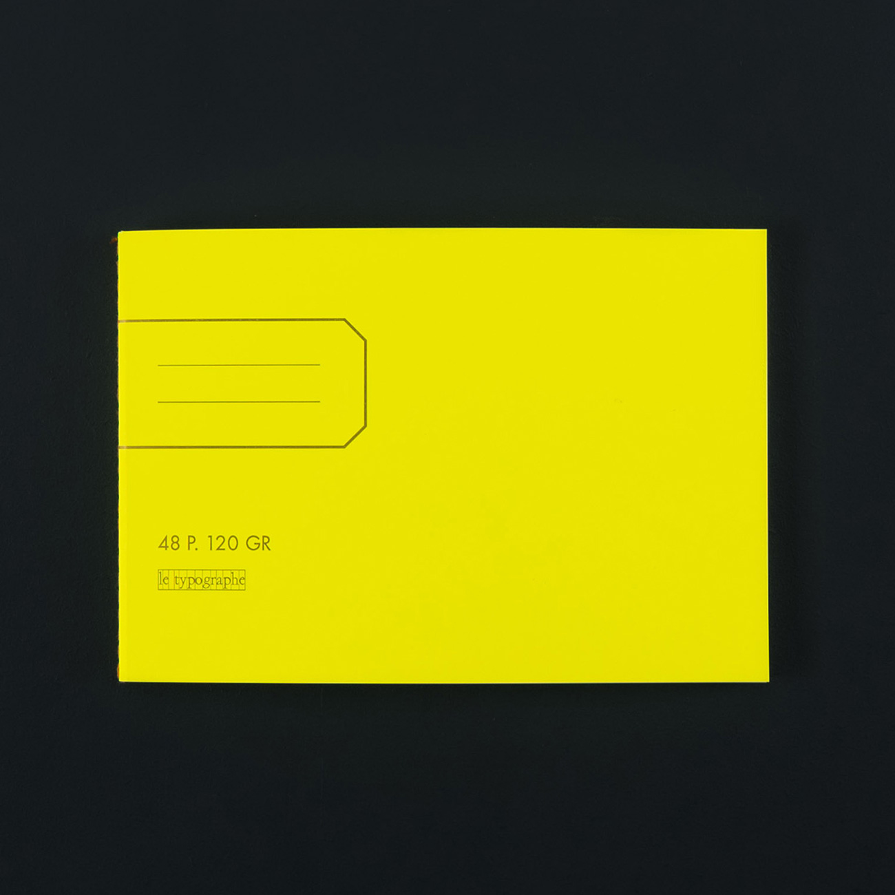 LE TYPOGRAPHE – Notizheft NEONGELB quer