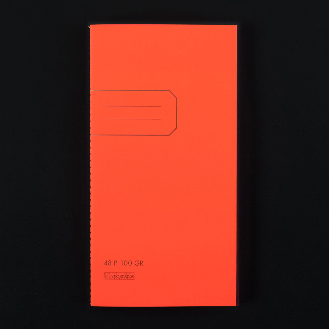 LE TYPOGRAPHE – Notizheft NEONORANGE schmal