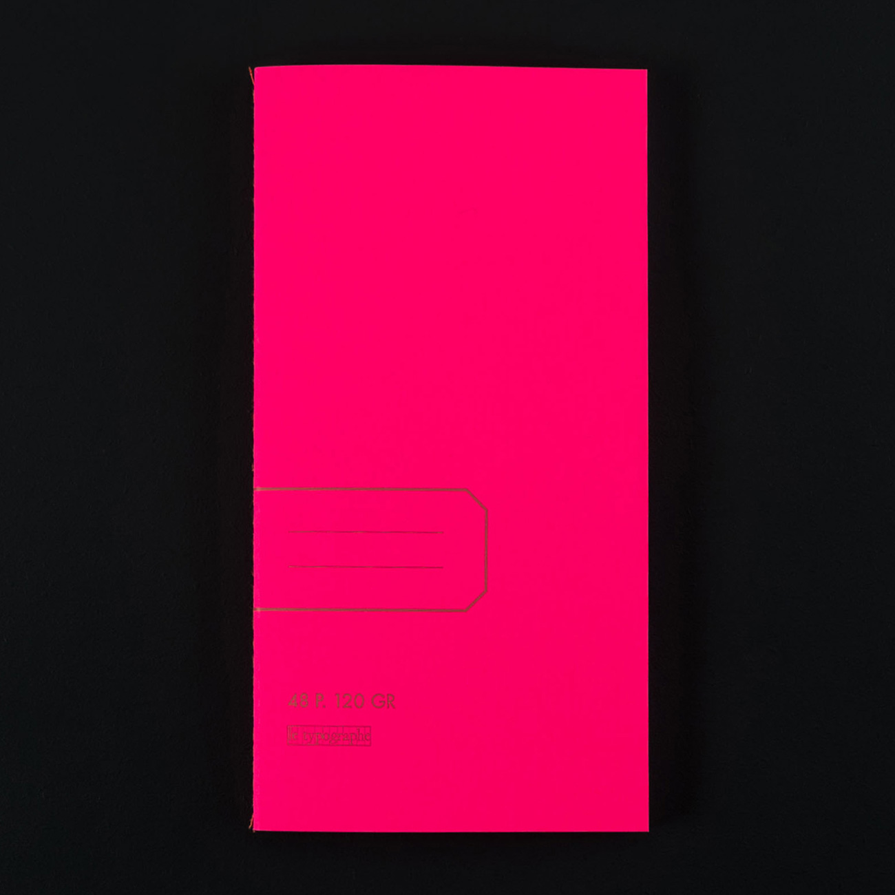 LE TYPOGRAPHE – Notizheft NEONPINK schmal