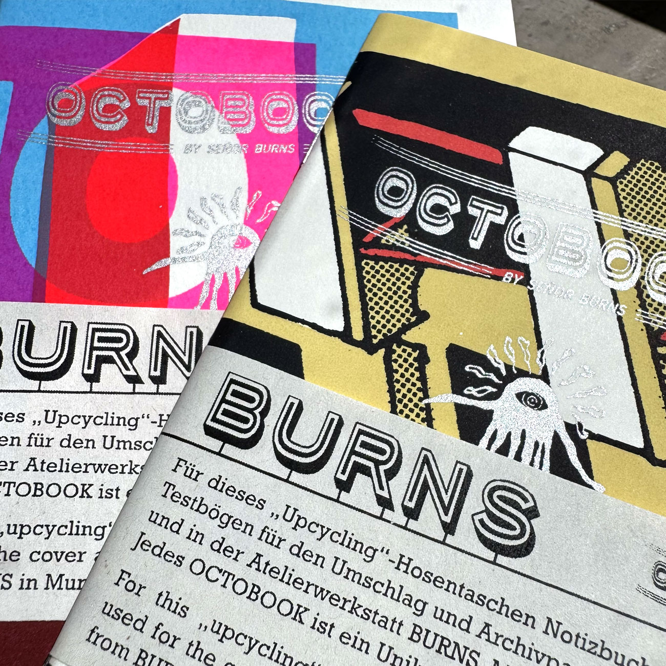 Octobooks, Siebdruck Cover, Nahaufnahme