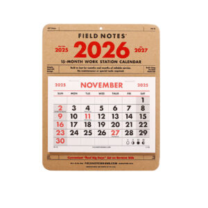 Field Notes Workstation Calendar 2026