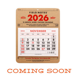 Coming soon, Field Notes Wandkalender