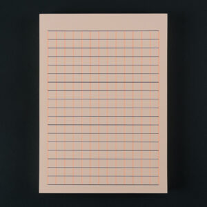LE TYPOGRAPHE - Block KARO A5 blau-neonorange