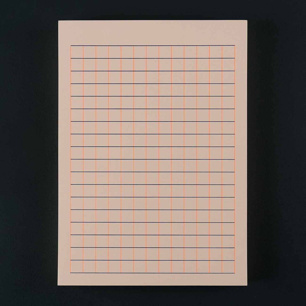 LE TYPOGRAPHE – Block KARO A5 blau-neonorange