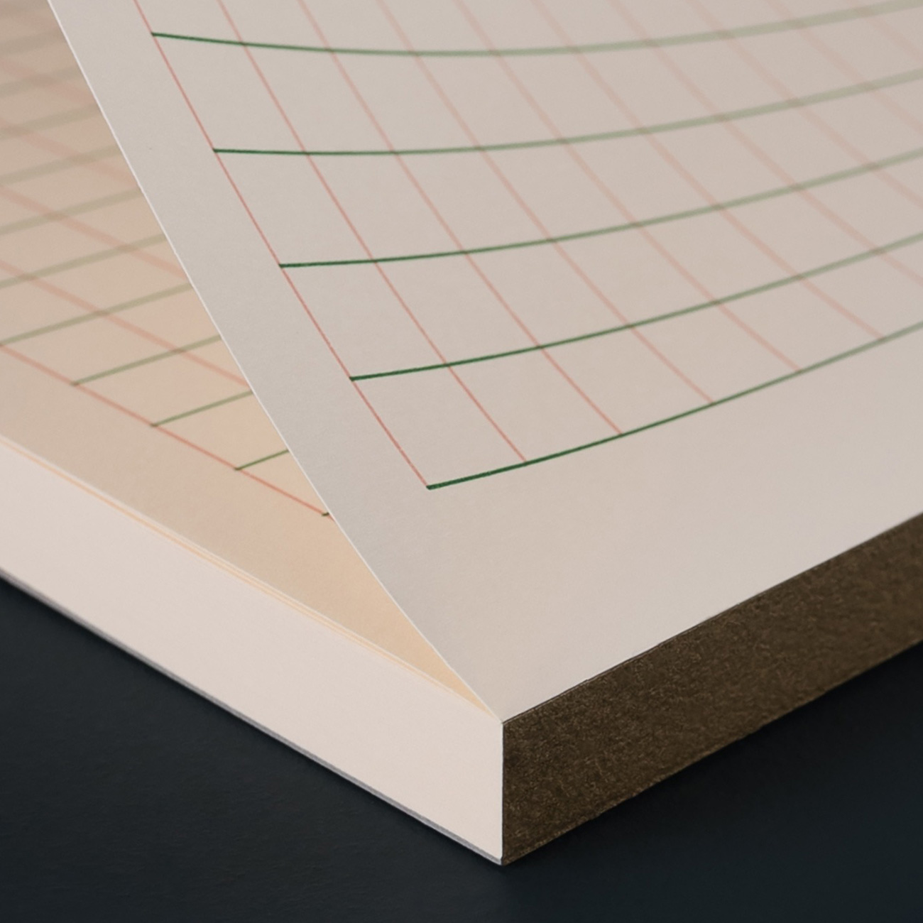 LE TYPOGRAPHE – Block KARO A5 antik-pink grün