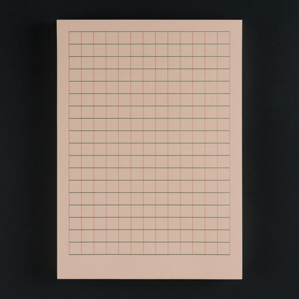 LE TYPOGRAPHE - Block KARO A5 antik-pink grün