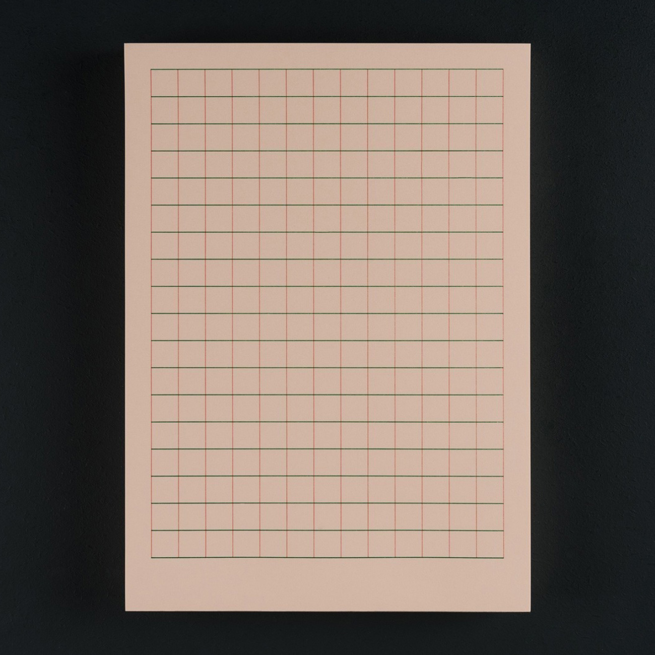 LE TYPOGRAPHE – Block KARO A5 antik-pink grün