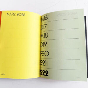 Umwerk Taschenkalender, Innenansicht Kalendarium