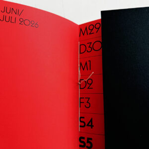 Klappe im Umwerk Taschenkalender