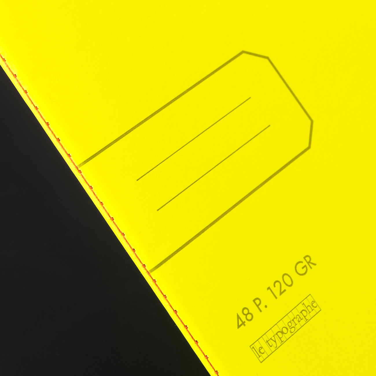 LE TYPOGRAPHE – Notizheft NEONGELB schmal