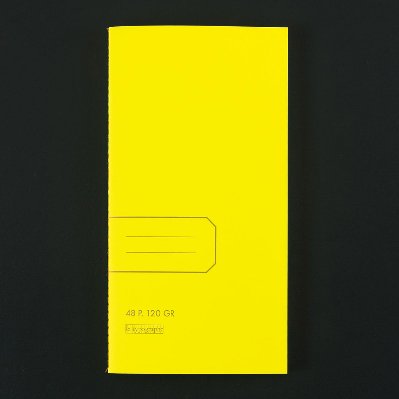 LE TYPOGRAPHE – Notizheft NEONGELB schmal