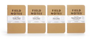 Field Notes, Originals, verschiedene Lineaturen,
