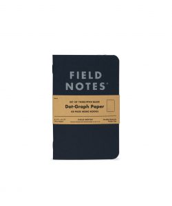 Field Notes, Pitch Black, schwarzer Einband, Notizhefte, 3er-Pack,