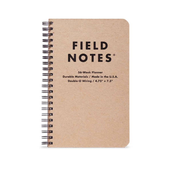 56-Week Planner, Field Notes, braunes Cover, Spiralbindung,